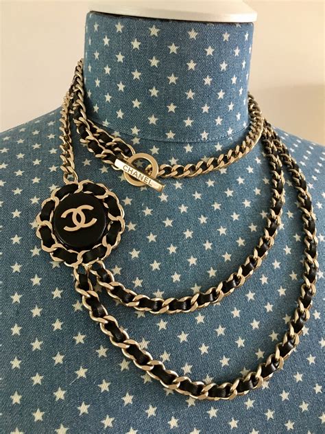 chanel braided chain|Chanel chain necklace.